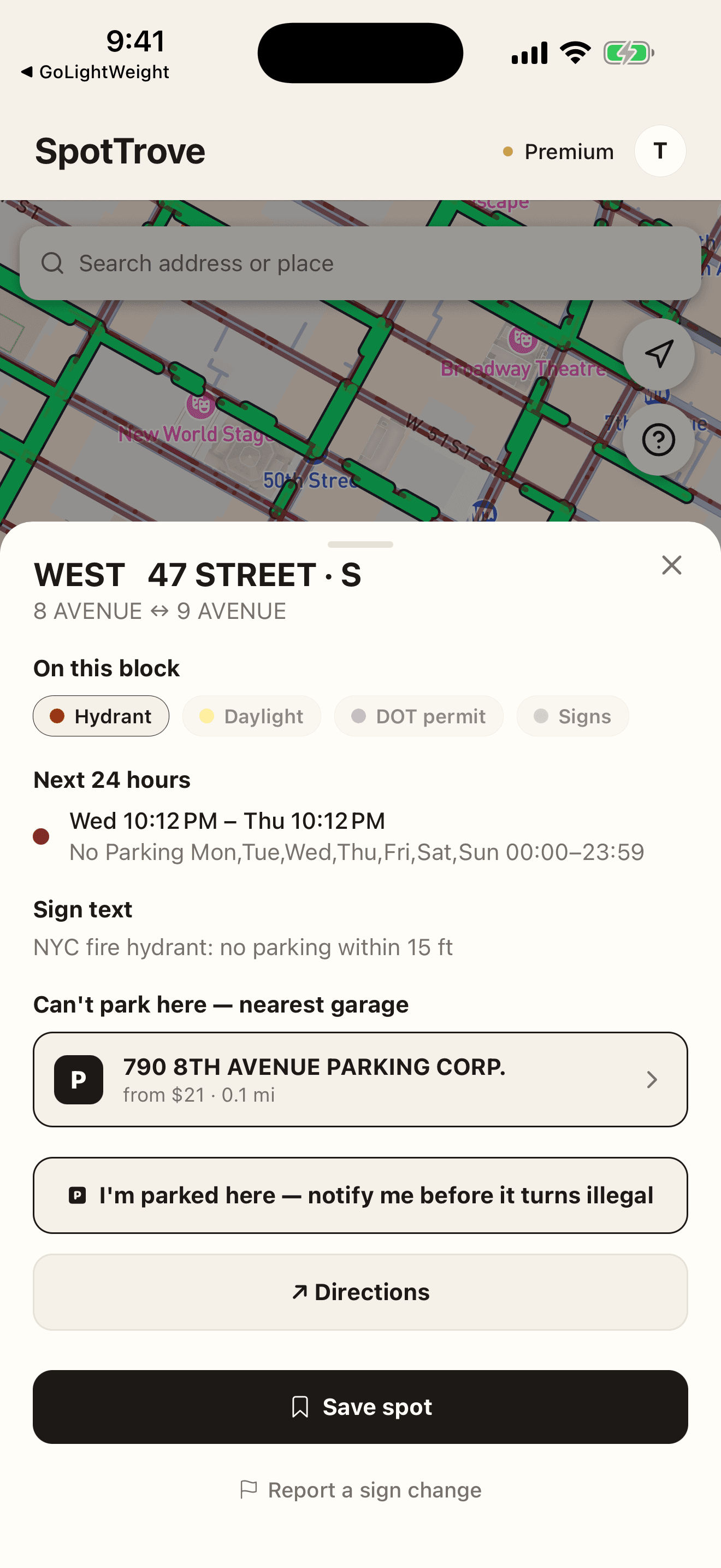 Block rules + nearest garage